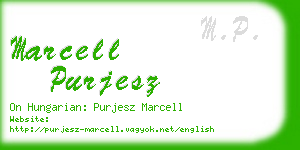 marcell purjesz business card